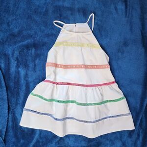 Big Waterblue Sky Halter Top Multicolor Stripe Crochet Striped Small Women